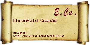 Ehrenfeld Csanád névjegykártya